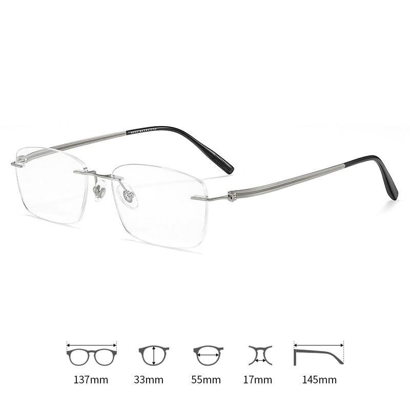 Minimalist Pure Titanium Ultralight Rimless Glasses for Men Business Myopia Reading Eyewear Discreet Style & All-Day Stress-Free
Minimalist Pure Titanium Ultralight Rimless Glasses for Men Business Myopia Reading Eyewear Discreet Style & All-Day Stress-Free