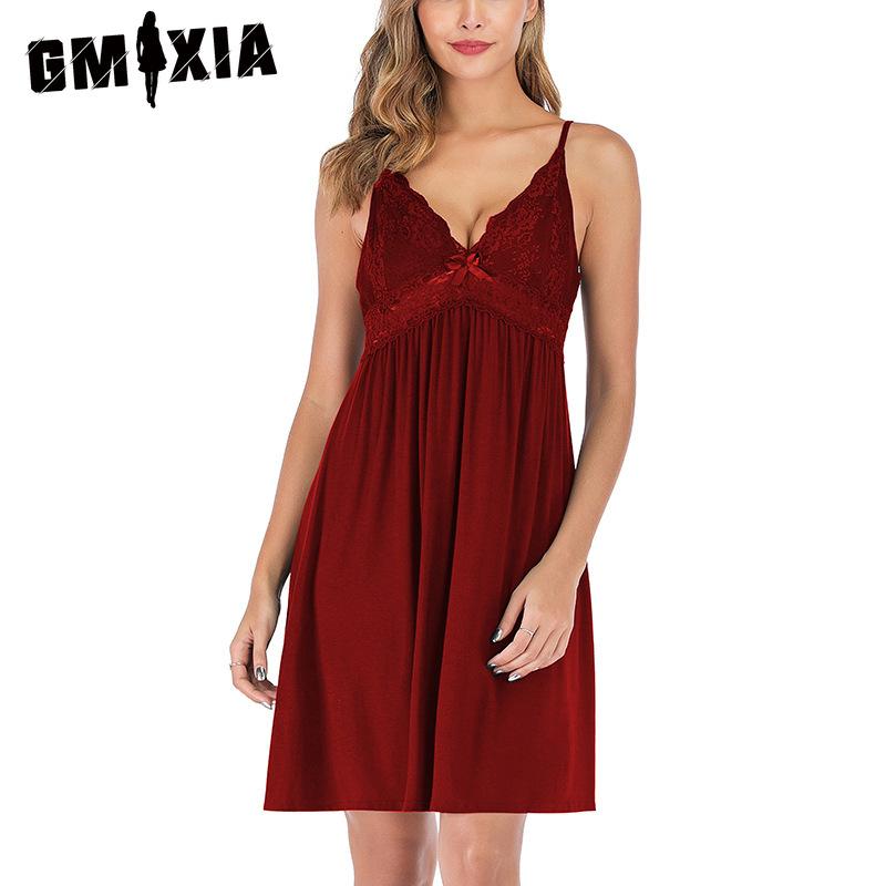 GMXIA Lace Sexy Halter Dress Homewear Slim Slim Large Swing Nightgowns L бордовий
GMXIA Lace Sexy Halter Dress Homewear Slim Slim Large Swing Nightgowns L бордовий