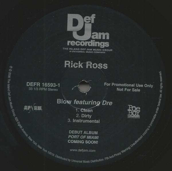 12-дюймовая пластинка RICK ROSS - Blow DEFR165931 Def Jam Records 2006 США Рэп и хип-хоп/R&B Б/У
12-дюймовая пластинка RICK ROSS - Blow DEFR165931 Def Jam Records 2006 США Рэп и хип-хоп/R&B Б/У
