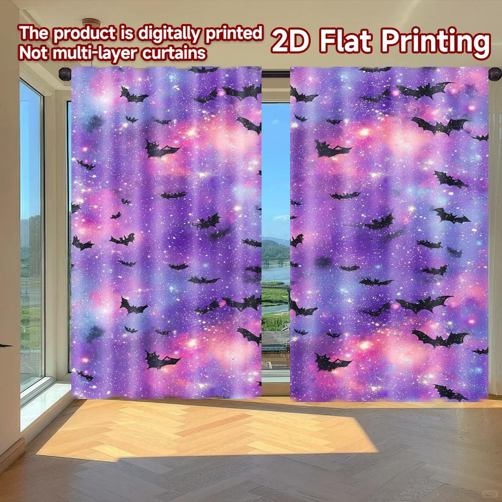 Set Of 2 Flat Printing Curtains Without Rod Halloween Night Sky Bat Pattern Women Is Day Festival Fashion Durable Made Polyester W100*H70(CM)-Hooks&2PCS
Set Of 2 Flat Printing Curtains Without Rod Halloween Night Sky Bat Pattern Women Is Day Festival Fashion Durable Made Polyester W100*H70(CM)-Hooks&2PCS