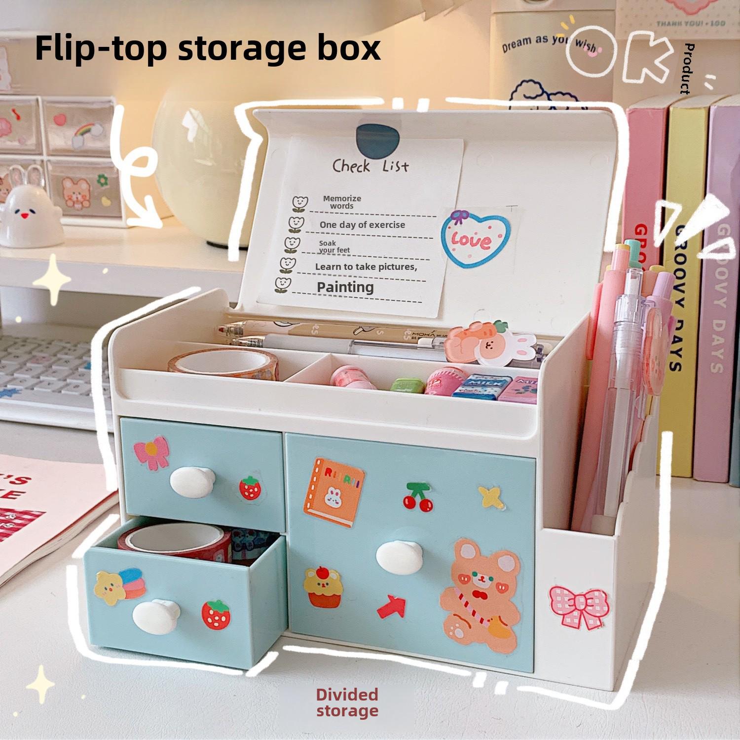 Creative Cute Plastic Drawer-Style Storage Box for Desktop, Office, Home, or Makeup. Perfect for Students.
Creative Cute Plastic Drawer-Style Storage Box for Desktop, Office, Home, or Makeup. Perfect for Students.