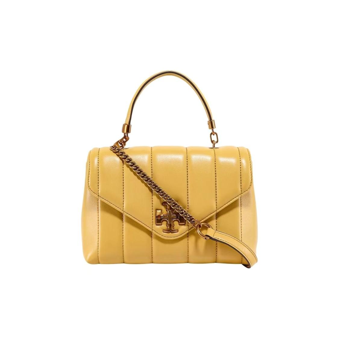 Tory Burch Kira Series Double T Logo Brass Hardware Chain Leather Shoulder Crossbody Handbag Small Women Handbags Yellow 83943-258 Shopping Bag Set(Basic Set+Shopping Bag)
Tory Burch Kira Series Double T Logo Brass Hardware Chain Leather Shoulder Crossbody Handbag Small Women Handbags Yellow 83943-258 Shopping Bag Set(Basic Set+Shopping Bag)