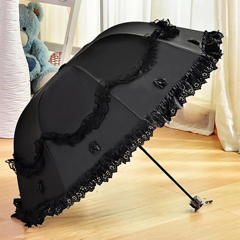 3D Flower Lace Trim Sun Umbrella Black Coating Anti UV Sunscreen Outdoor Portable Women Parasol Strong Wind Resistant Vintage рожевий червоний колір
3D Flower Lace Trim Sun Umbrella Black Coating Anti UV Sunscreen Outdoor Portable Women Parasol Strong Wind Resistant Vintage рожевий червоний колір
