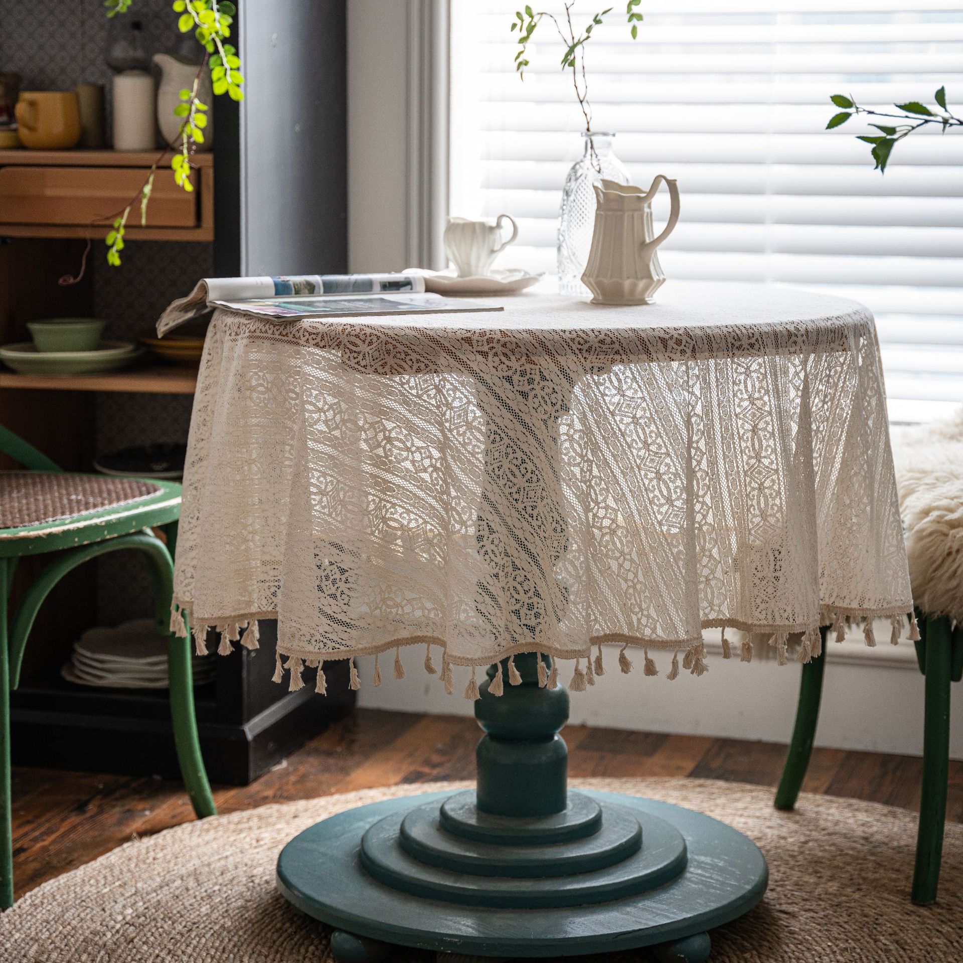 American Country Style Vintage Crochet Hollow Tablecloth, Rice White Crochet Plaid Pattern Decorative Tablecloth Suitable for Home Decoration, Picnic round 150CM
American Country Style Vintage Crochet Hollow Tablecloth, Rice White Crochet Plaid Pattern Decorative Tablecloth Suitable for Home Decoration, Picnic round 150CM