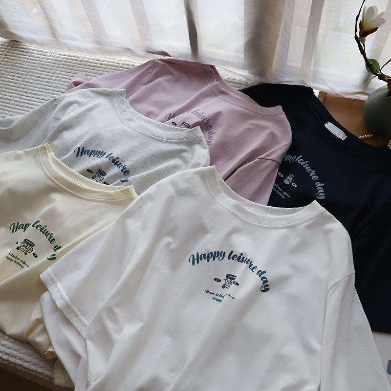 2025 Summer Korean Style Women s Round Neck Letter Print Short Sleeve T-shirt - Casual Simple Top One Size
2025 Summer Korean Style Women s Round Neck Letter Print Short Sleeve T-shirt - Casual Simple Top One Size
