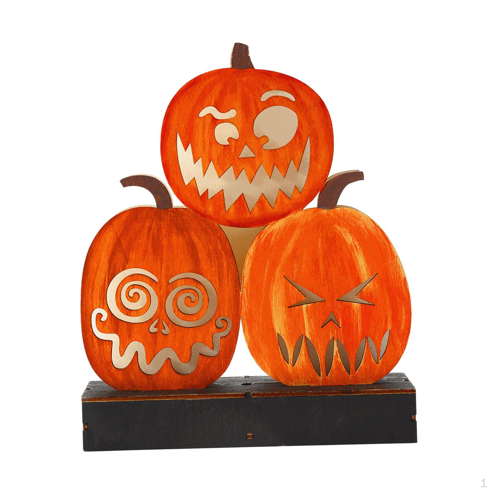 Halloween Sign Light up Wood Pumpkin Ornament Cute Looking 6.6x2x7.8inch Lightweight for Table
Halloween Sign Light up Wood Pumpkin Ornament Cute Looking 6.6x2x7.8inch Lightweight for Table