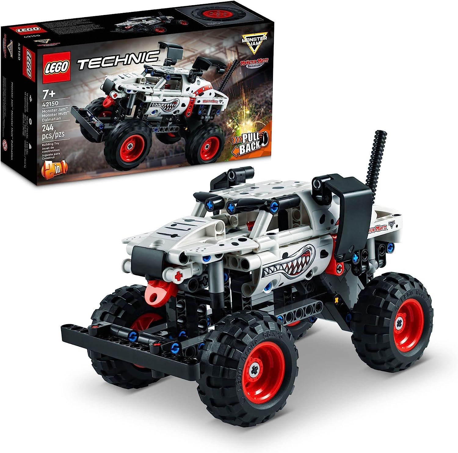 LEGO Technic Monster Jam Monster Mutt Dalmatian 42150, игрушка-грузовик для детей, мальчиков и девочек от 7 лет, гоночные игрушки 2in1, идея подарка на день рождения
LEGO Technic Monster Jam Monster Mutt Dalmatian 42150, игрушка-грузовик для детей, мальчиков и девочек от 7 лет, гоночные игрушки 2in1, идея подарка на день рождения