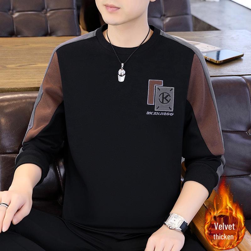 Men s 2025 Color Block Plus Velvet Hoodie - Autumn/Winter Loose Fit Casual Round Neck Fashion Top 2XL (for 150-170 jin) чорний
Men s 2025 Color Block Plus Velvet Hoodie - Autumn/Winter Loose Fit Casual Round Neck Fashion Top 2XL (for 150-170 jin) чорний