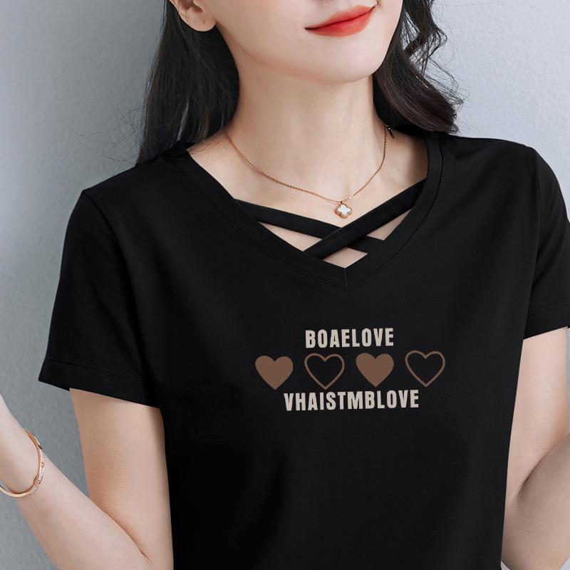 Women s Summer Cotton V-Neck Openwork Drawstring Short Sleeve Tee 2XL
Women s Summer Cotton V-Neck Openwork Drawstring Short Sleeve Tee 2XL