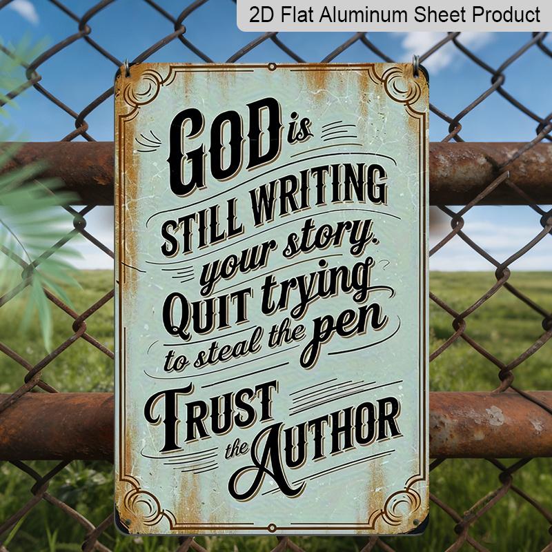 2D Flat - 1pc Vintage Aluminum Wall Decoration Measuring 12X8 Inches Features A Graphic with The Phrase God Is Still Writing Your Story on A Rustic 20*30cm
2D Flat - 1pc Vintage Aluminum Wall Decoration Measuring 12X8 Inches Features A Graphic with The Phrase God Is Still Writing Your Story on A Rustic 20*30cm