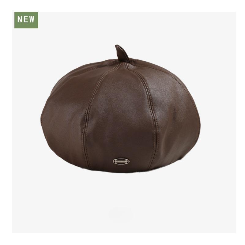 Высококачественная восьмиугольная шляпа из полиуретана для женщин, осень-зима, берет, нишевый дизайн, ретро, однотонная кожаная шляпа-бутон One size кофейный
Высококачественная восьмиугольная шляпа из полиуретана для женщин, осень-зима, берет, нишевый дизайн, ретро, однотонная кожаная шляпа-бутон One size кофейный