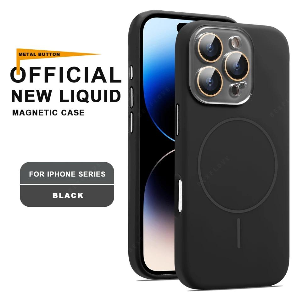 Official Liquid Silicone Magnetic Phone Case For iPhone 16 15 14 13 12 11 Pro Max Plus SE For Magsafe Charge Protector Cover For iPhone 15 Pro
Official Liquid Silicone Magnetic Phone Case For iPhone 16 15 14 13 12 11 Pro Max Plus SE For Magsafe Charge Protector Cover For iPhone 15 Pro