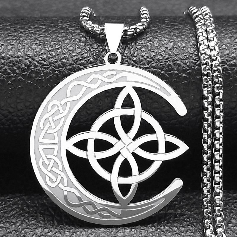 Полумесяц Кельтский Ирландский Узел Ожерелья Нержавеющая Сталь Ведьма Луна Амулет Защита Цепочка Ожерелье Циркон колье луна N8145S1
Полумесяц Кельтский Ирландский Узел Ожерелья Нержавеющая Сталь Ведьма Луна Амулет Защита Цепочка Ожерелье Циркон колье луна N8145S1