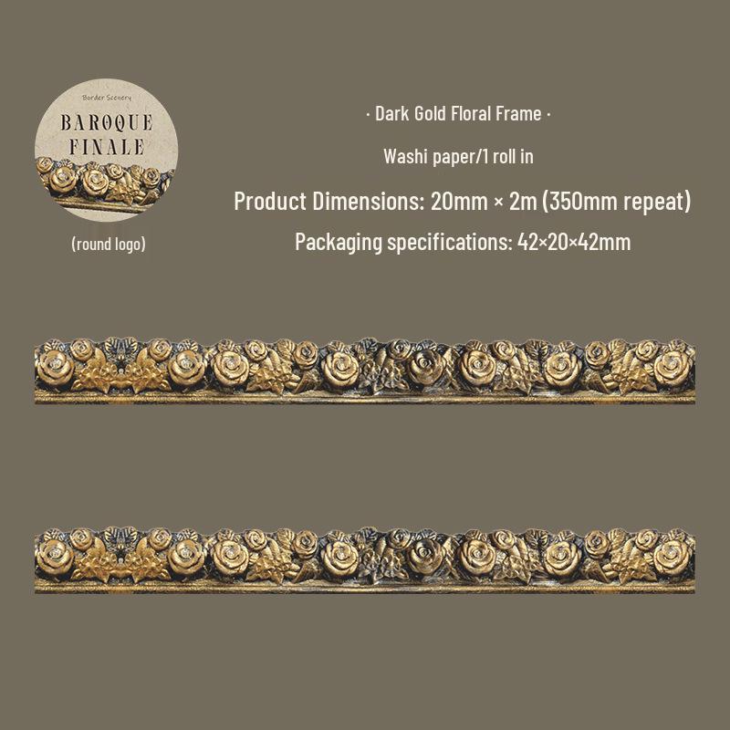 Beautiful Day Strange Shape Baroque Journal Border Collage Tape: Retro Final Chapter Theme DIY Decoration
Beautiful Day Strange Shape Baroque Journal Border Collage Tape: Retro Final Chapter Theme DIY Decoration