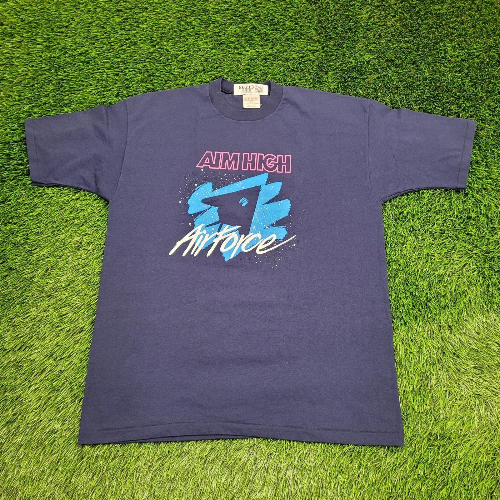 Vintage 80s Aim-High US Air-Force Shirt Large 22x28 Aviation USA USF XL
Vintage 80s Aim-High US Air-Force Shirt Large 22x28 Aviation USA USF XL
