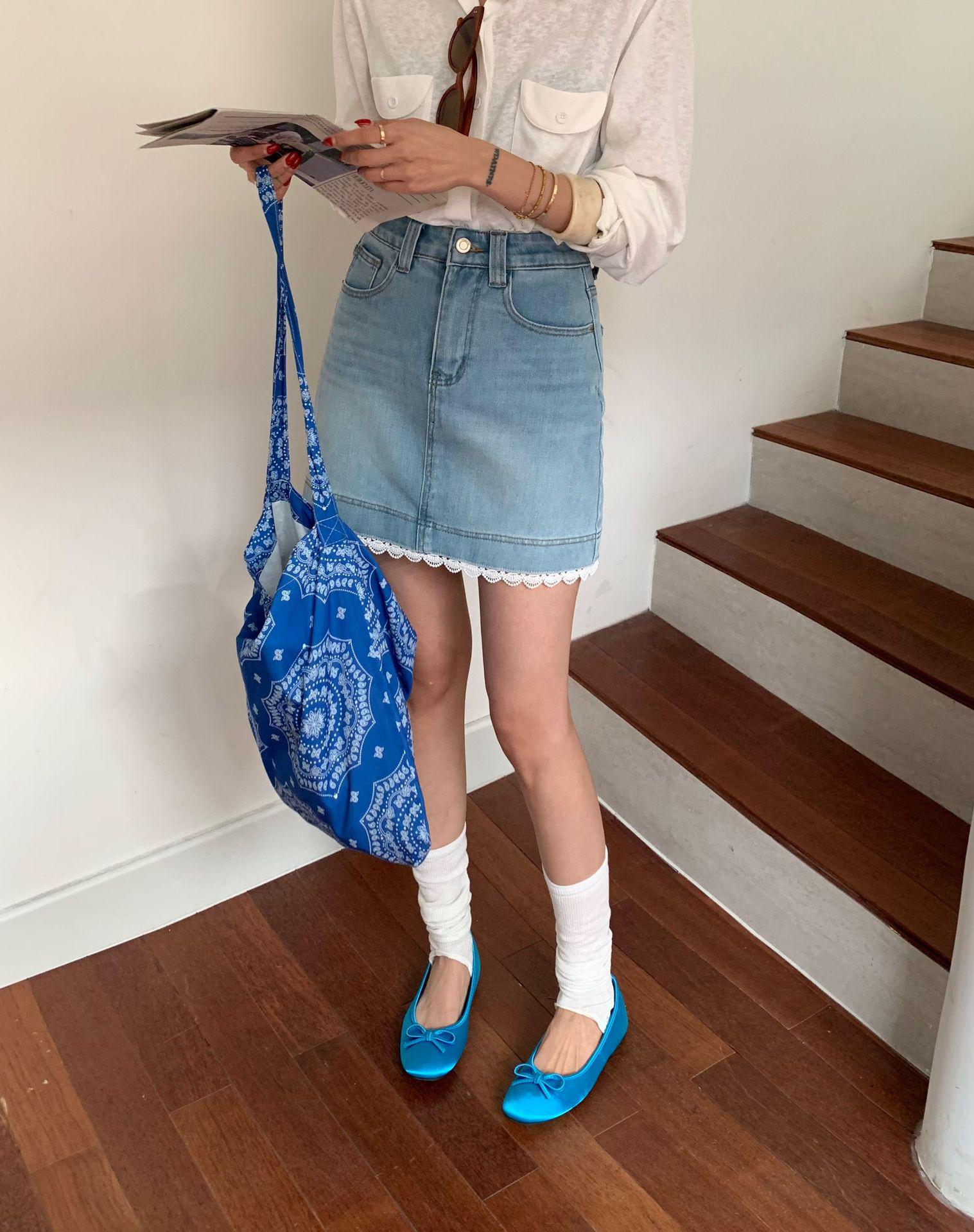 Джинсовая юбка А-силуэта в европейском стиле с вышитой кромкой, тянущаяся в четырех направлениях, светло-голубая L светло-синий
Джинсовая юбка А-силуэта в европейском стиле с вышитой кромкой, тянущаяся в четырех направлениях, светло-голубая L светло-синий