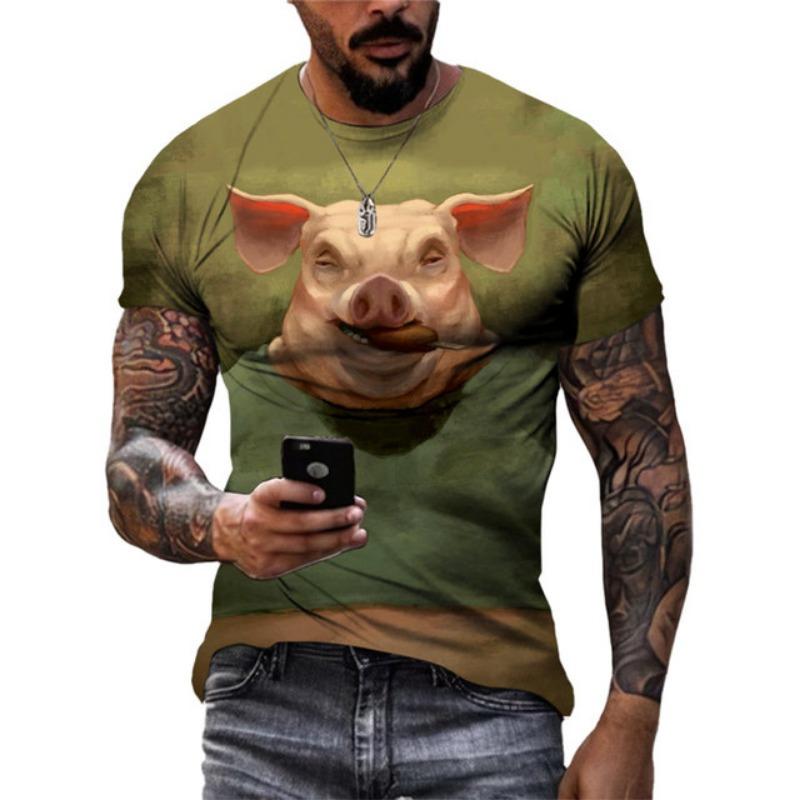 Summer New 3D Funny Pig graphic t shirts Fashion Men Hip-Hop Style streetwear Personality Printed Casual Round Neck Short Sleeve 6XL
Summer New 3D Funny Pig graphic t shirts Fashion Men Hip-Hop Style streetwear Personality Printed Casual Round Neck Short Sleeve 6XL