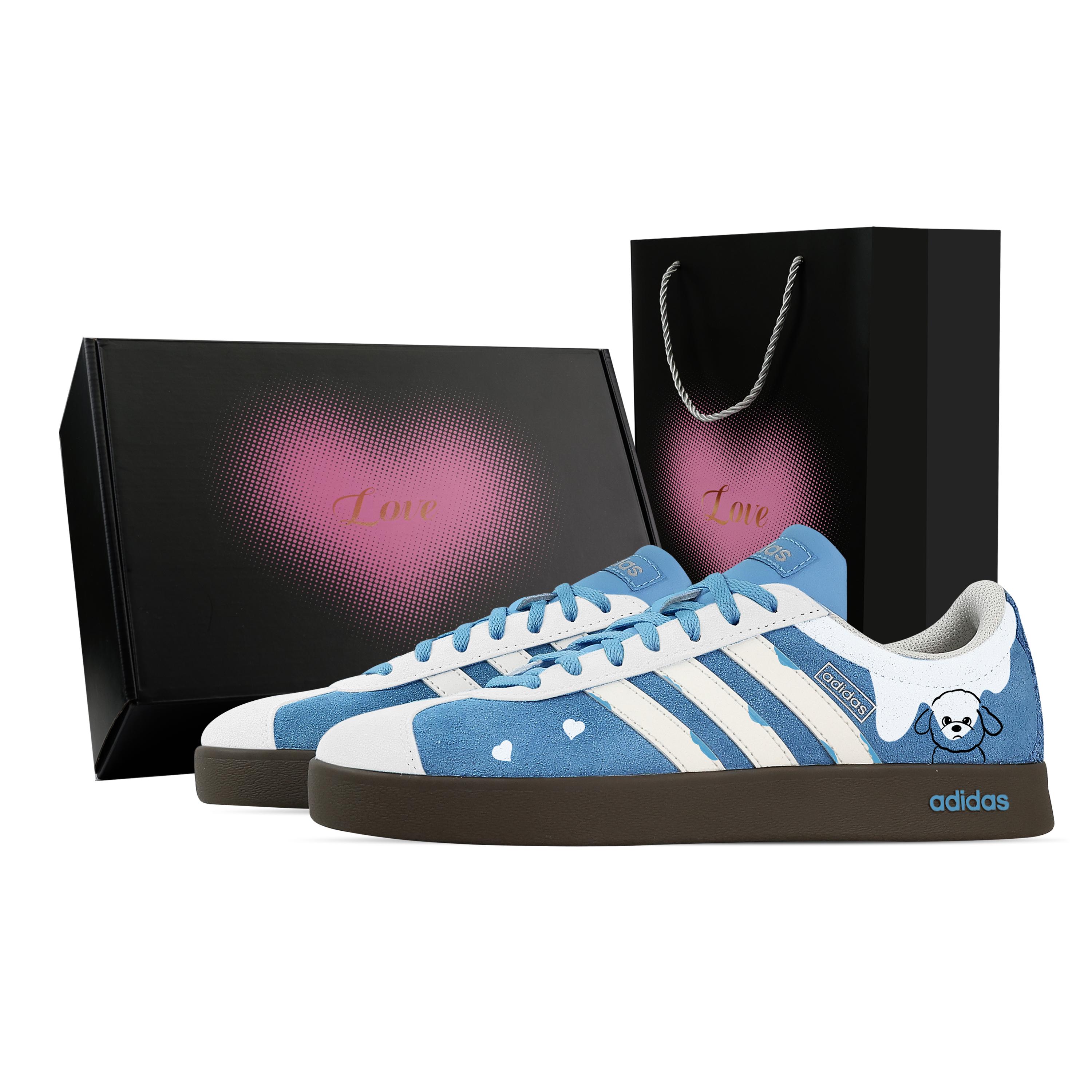 Custom Adidas VL COURT 2.0 Butter Wangzi, Heart Box Low top German Army Trainers Unisex Blue JI0496(Team773--) 36
Custom Adidas VL COURT 2.0 Butter Wangzi, Heart Box Low top German Army Trainers Unisex Blue JI0496(Team773--) 36