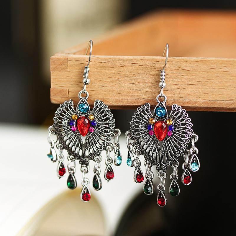Ethnic Vintage Romantic Rose Red Heart Earrings for Women Simple Silver Color Water Drop Tassel Earring Wedding Party Jewelry
Ethnic Vintage Romantic Rose Red Heart Earrings for Women Simple Silver Color Water Drop Tassel Earring Wedding Party Jewelry