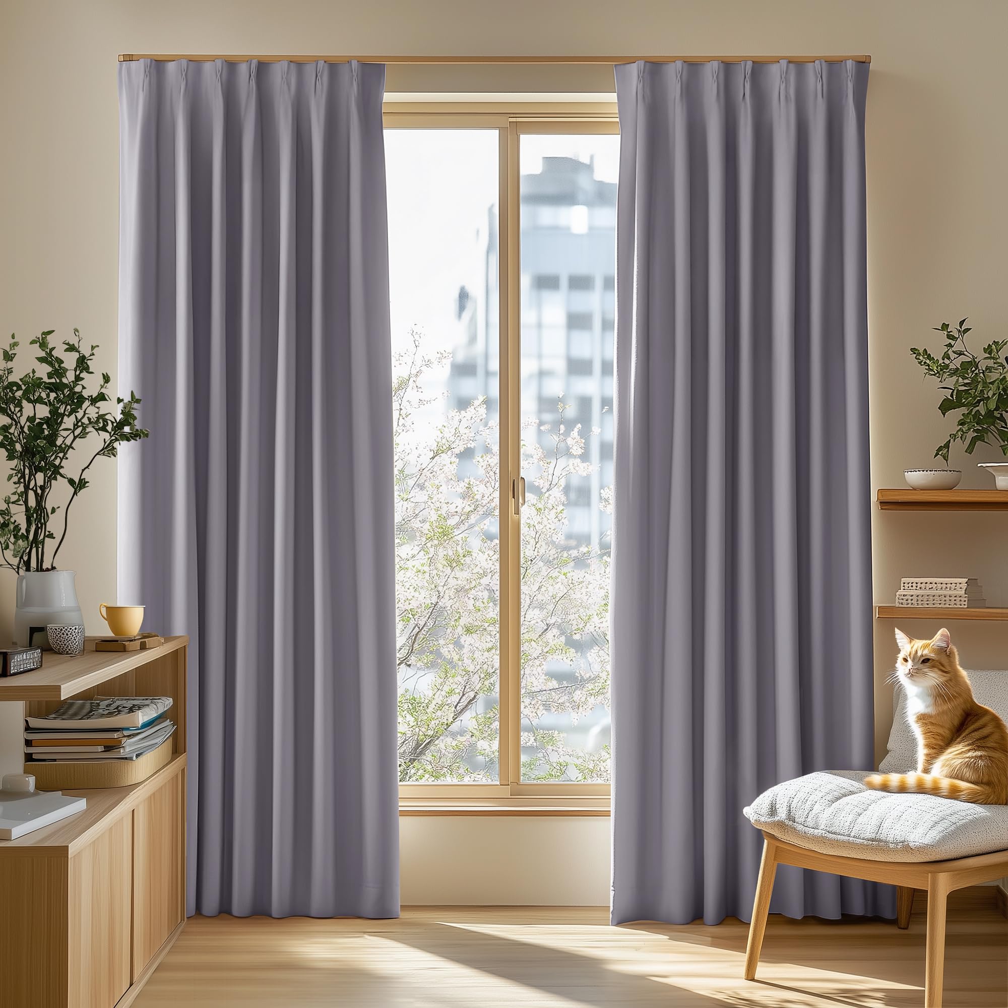 Deconovo Уровень 2 Набор из 100 см в ширину x 110 см толщиной Форма Энергия УФ-света для Спален и Гостиных Мягкое Освещение и Регулируемые Светло-серые Шторы,
Deconovo Уровень 2 Набор из 100 см в ширину x 110 см толщиной Форма Энергия УФ-света для Спален и Гостиных Мягкое Освещение и Регулируемые Светло-серые Шторы,