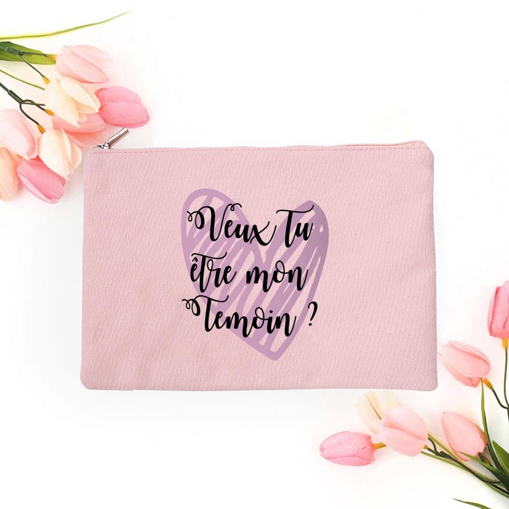 Do You Want To Be My Witness French Print Makeup Bag Female Neceser Toiletry Storage Linen Zipper Bags Wedding Gift for Witness
Do You Want To Be My Witness French Print Makeup Bag Female Neceser Toiletry Storage Linen Zipper Bags Wedding Gift for Witness