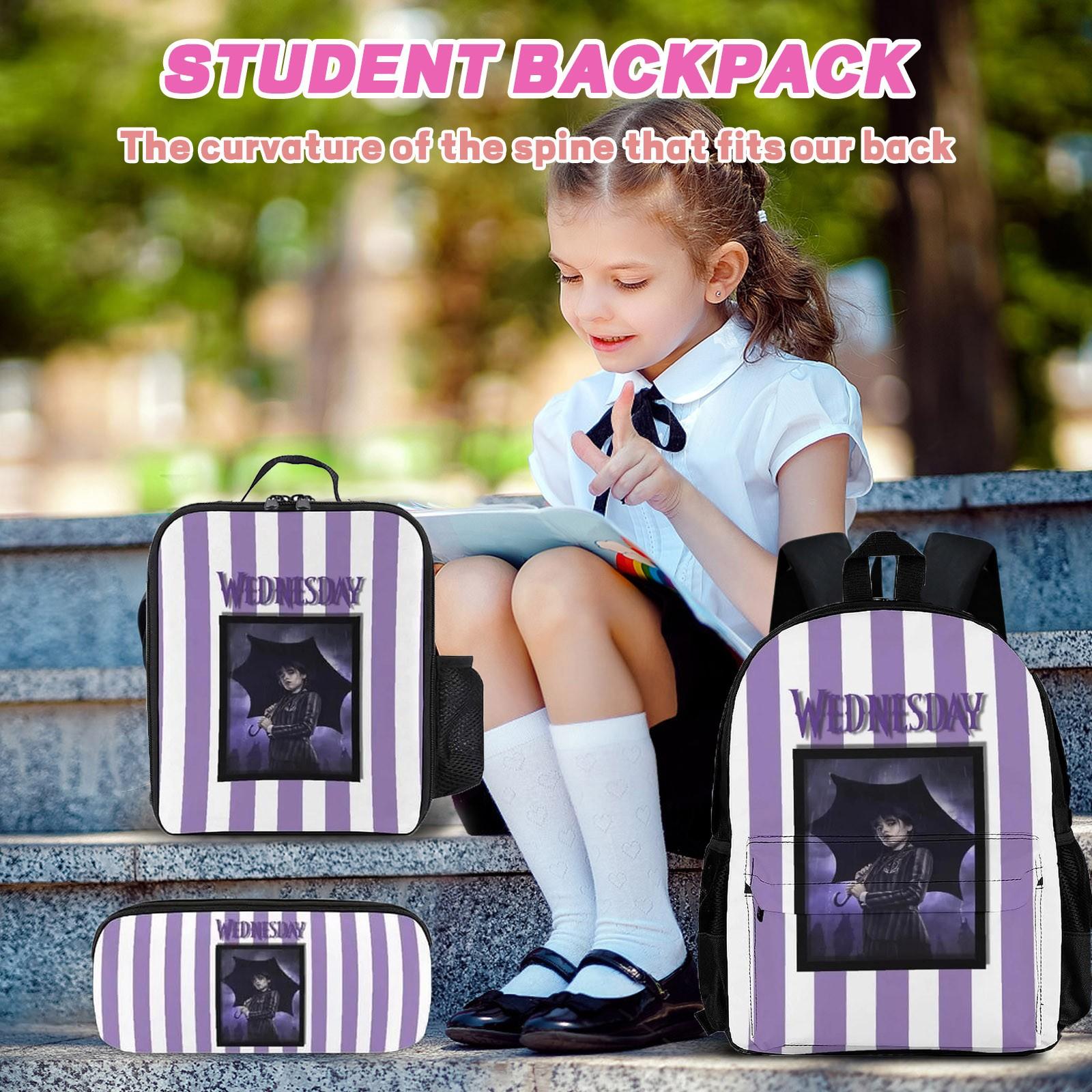 Детский школьный рюкзак с принтом, передний карман, школьная сумка, сумка для ланча, пенал, набор из трех предметов One Size
Детский школьный рюкзак с принтом, передний карман, школьная сумка, сумка для ланча, пенал, набор из трех предметов One Size