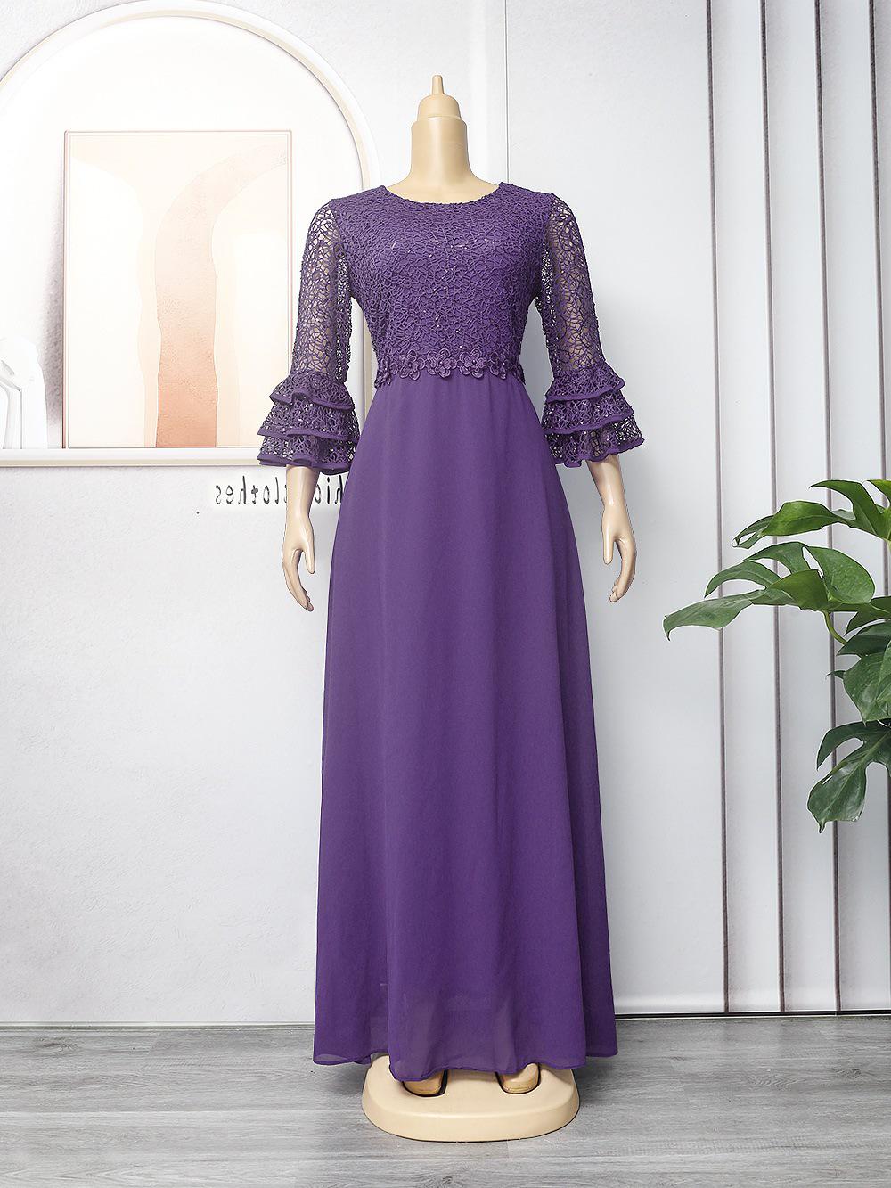 African European Women s Plus Size 2023 New Lace Heavy Work Chiffon Dress L фіолетовий
African European Women s Plus Size 2023 New Lace Heavy Work Chiffon Dress L фіолетовий