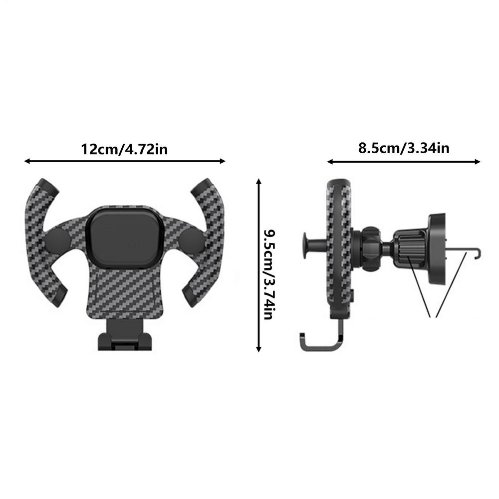 Vent Phone Mount For Car Retractable Automobile Air Vent Cell Phone Cradles Smartphone Support Rack With Steering Wheel Shape чорний
Vent Phone Mount For Car Retractable Automobile Air Vent Cell Phone Cradles Smartphone Support Rack With Steering Wheel Shape чорний