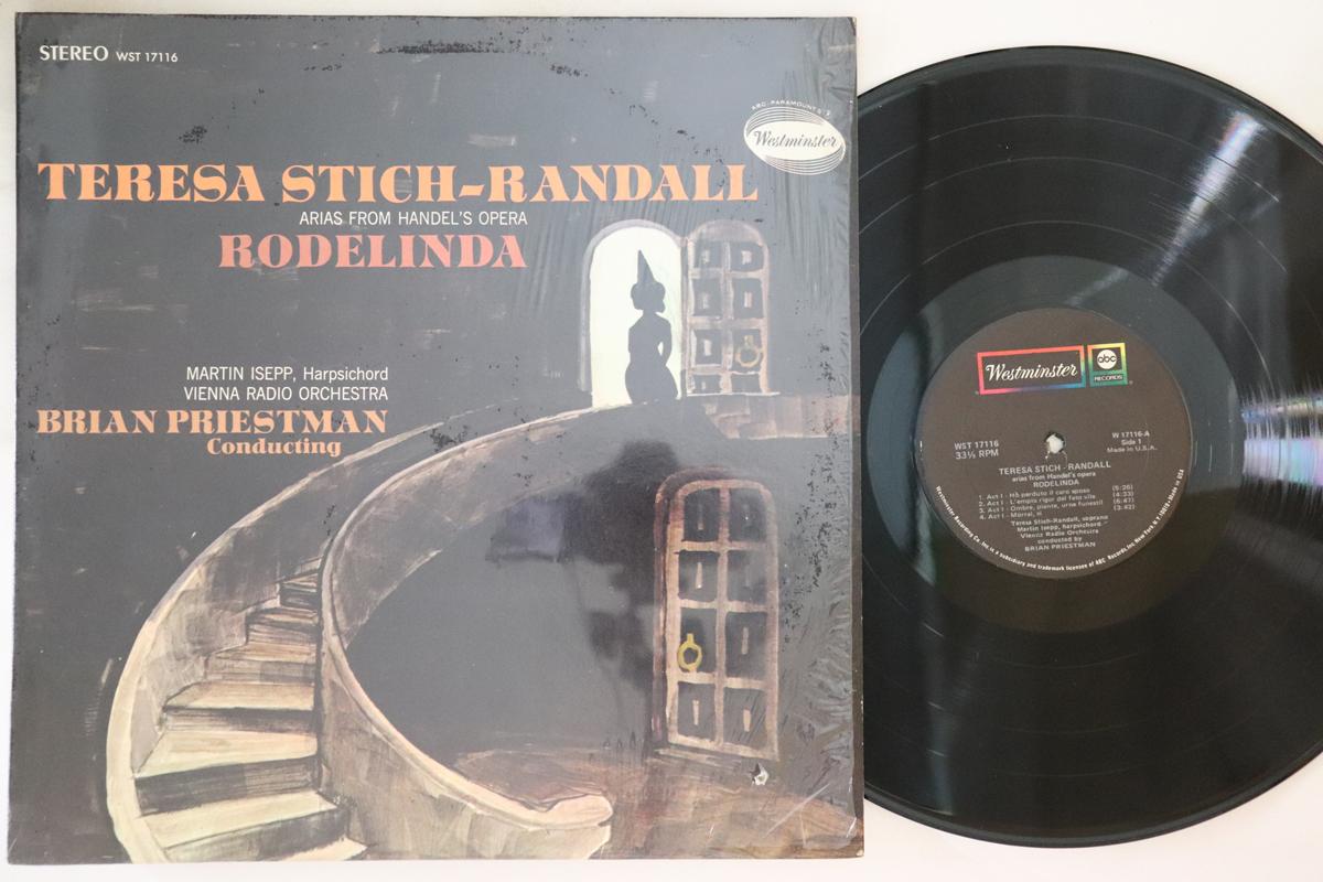 LP Record HANDEL TERESA STICHRANDALL MARTI Arias From Handels Opera Rodelinda WST17116 WESTMINSTER US Classical Used
LP Record HANDEL TERESA STICHRANDALL MARTI Arias From Handels Opera Rodelinda WST17116 WESTMINSTER US Classical Used