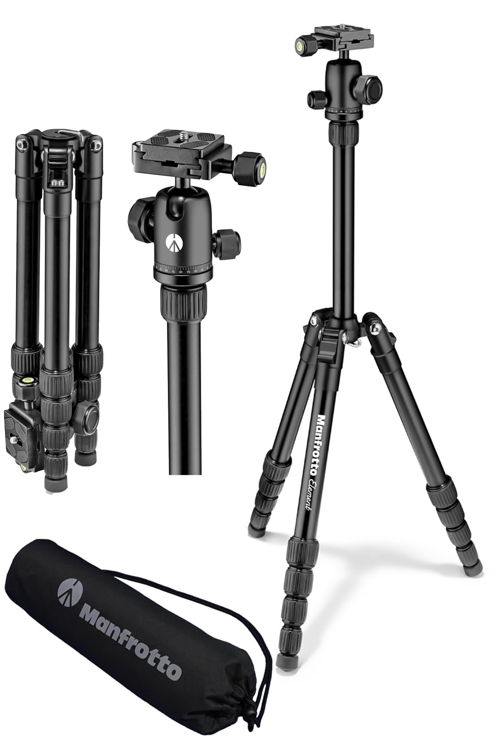 Manfrotto Element Travel with Carry Ball 6kg Load 143cm Total Height Tripod, Small, Black, Compact, Lightweight, Foldable, Case, Head, Capacity, чёрный
Manfrotto Element Travel with Carry Ball 6kg Load 143cm Total Height Tripod, Small, Black, Compact, Lightweight, Foldable, Case, Head, Capacity, чёрный