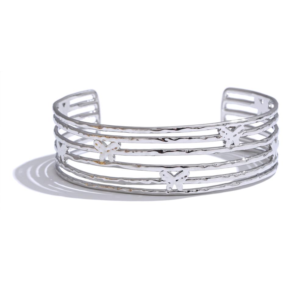 Yhpup Statement Stainless Steel Butterfly Hollow Wide Fashion Cuff Open Bracelet Bangle for Women Waterproof Jewelry New
Yhpup Statement Stainless Steel Butterfly Hollow Wide Fashion Cuff Open Bracelet Bangle for Women Waterproof Jewelry New
