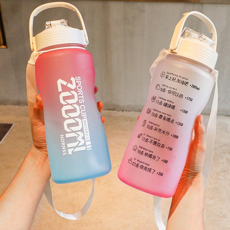 New Super Large Capacity Sports Water Cup High Temperature Resistant Portable Straw Spring Cover Outdoor Anti-Drop Frosted Two-Color Cup With Kettle
New Super Large Capacity Sports Water Cup High Temperature Resistant Portable Straw Spring Cover Outdoor Anti-Drop Frosted Two-Color Cup With Kettle