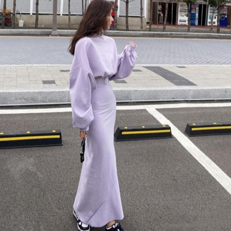2026 Spring/Fall Casual Slimming High-Waisted Hip-Hugging Skirt and Hoodie Women s Two-Piece Set. One Size фіолетовий
2026 Spring/Fall Casual Slimming High-Waisted Hip-Hugging Skirt and Hoodie Women s Two-Piece Set. One Size фіолетовий