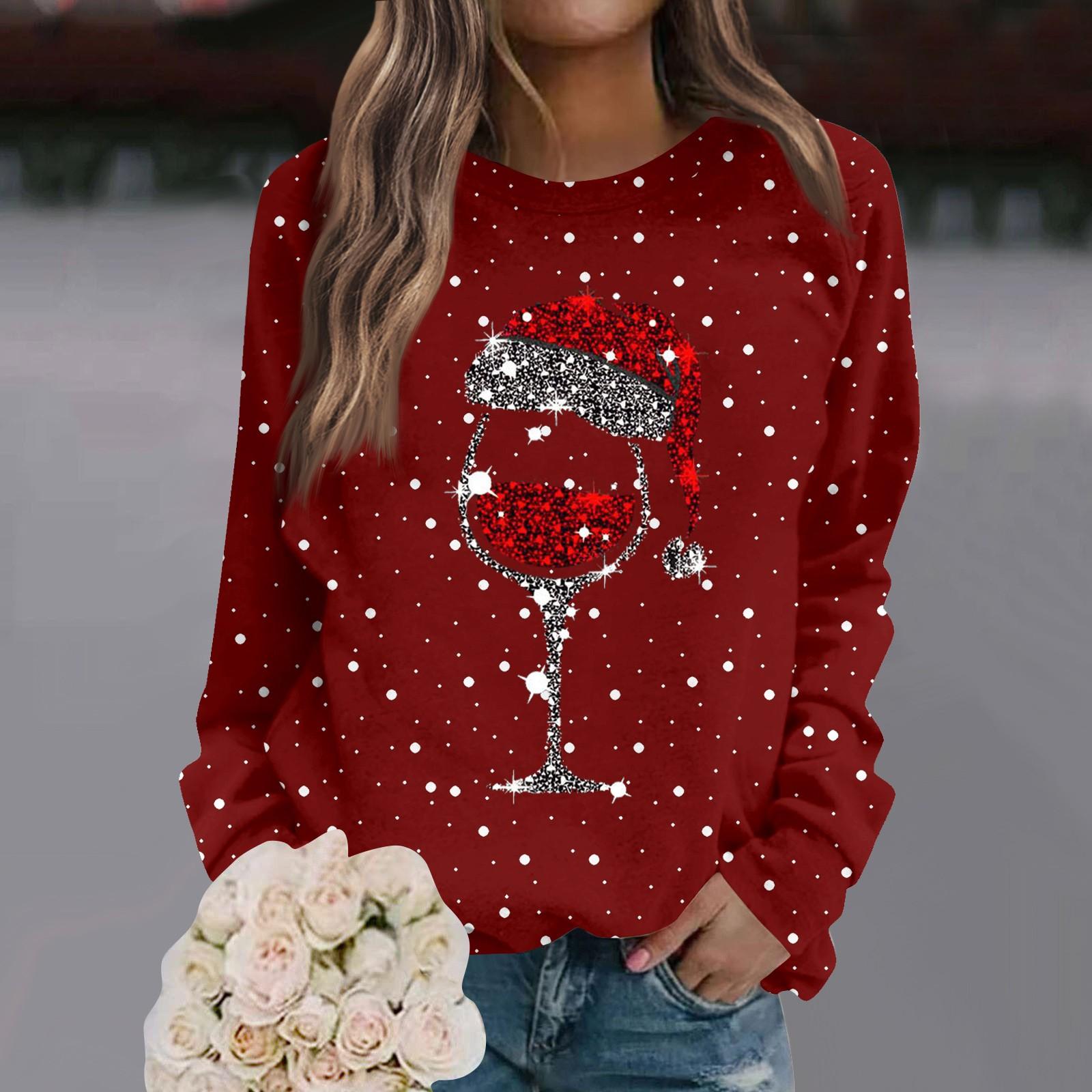 Women s Sweatshirt Casual Round Neck Long Sleeves Loose Comfortable Top XL винний
Women s Sweatshirt Casual Round Neck Long Sleeves Loose Comfortable Top XL винний