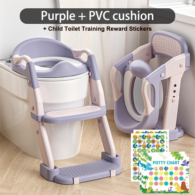 Дитяче регульоване портативне сидіння для привчання до горщика 3-в-1, складний сходинковий стілець, наліпки-винагороди для привчання до горщика фіолетовий
Дитяче регульоване портативне сидіння для привчання до горщика 3-в-1, складний сходинковий стілець, наліпки-винагороди для привчання до горщика фіолетовий