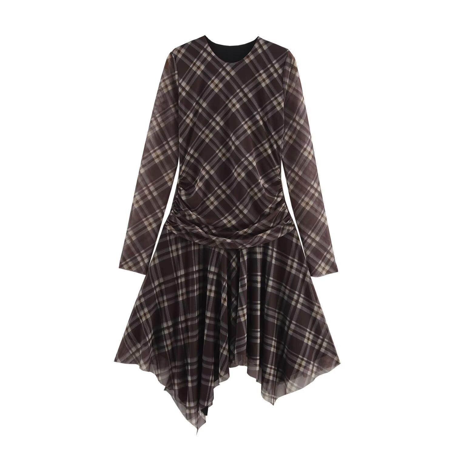 2025 Spring Asymmetrical A-Line Pleated Silk Dress: Long-Sleeved, Slim-Fit with Net Print for Women Medium
2025 Spring Asymmetrical A-Line Pleated Silk Dress: Long-Sleeved, Slim-Fit with Net Print for Women Medium