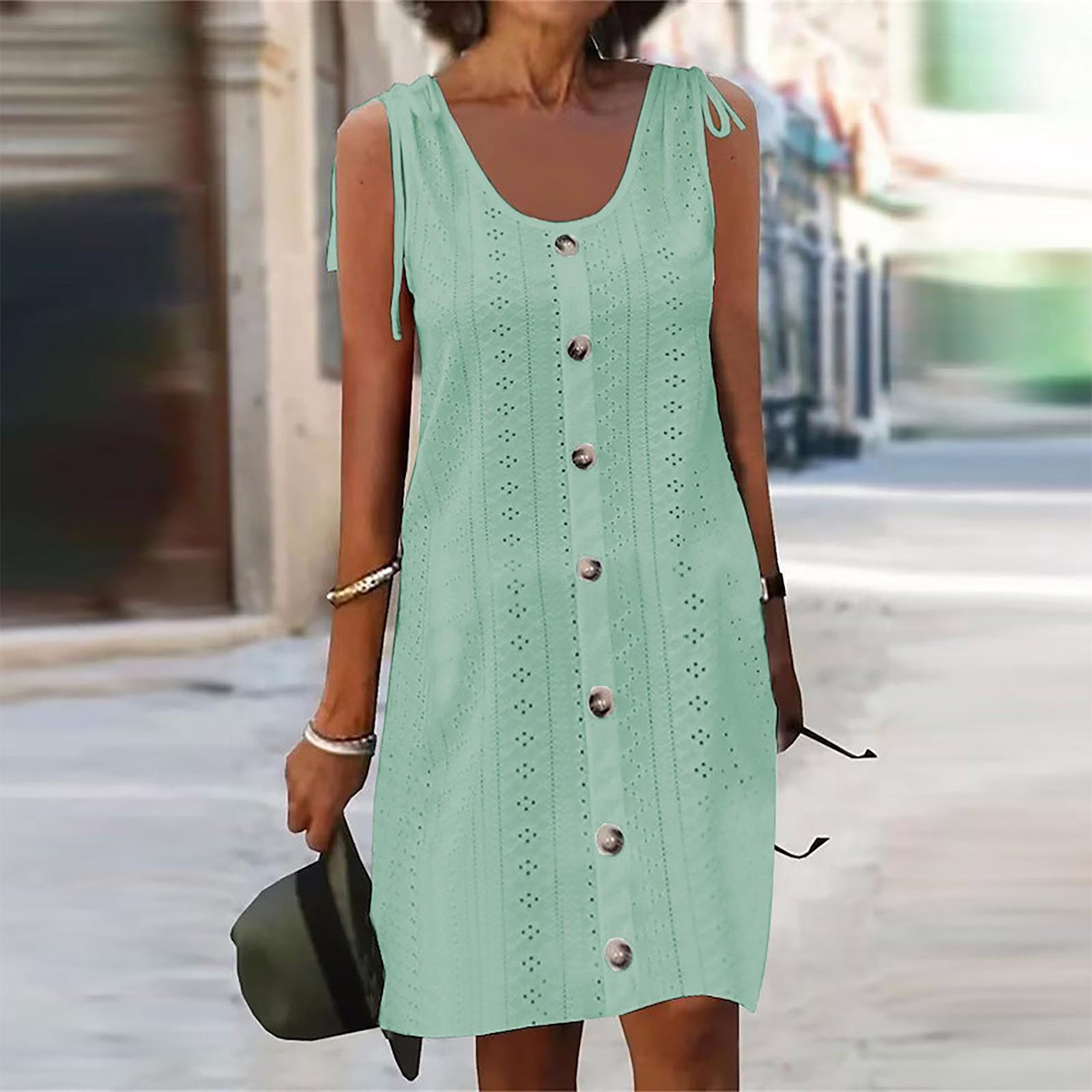 Сукні Для Жінок Вінтажна Елегантна U-подібний виріз Ґудзики Довга Сукня Літня Повсякденна Без рукавів Ажурна Міді Сукня S
Сукні Для Жінок Вінтажна Елегантна U-подібний виріз Ґудзики Довга Сукня Літня Повсякденна Без рукавів Ажурна Міді Сукня S