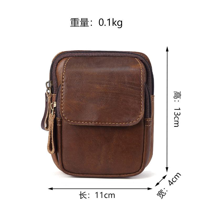Leather Men S Matte Leather Zipper Fanny Pack Outdoor Sports Waist Bag Men S Construction Site Work Wear-Resistant Mobile Phone Fanny Pack
Leather Men S Matte Leather Zipper Fanny Pack Outdoor Sports Waist Bag Men S Construction Site Work Wear-Resistant Mobile Phone Fanny Pack