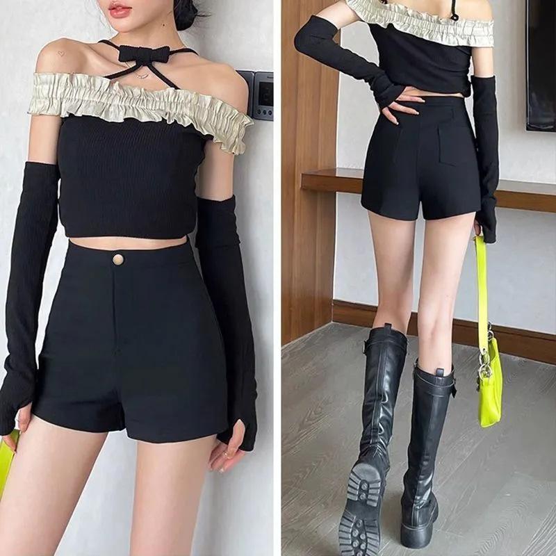 Four-season Shorts Summer High Waist Slim A-line Black Pants Tights Black Lower Body Missing S
Four-season Shorts Summer High Waist Slim A-line Black Pants Tights Black Lower Body Missing S