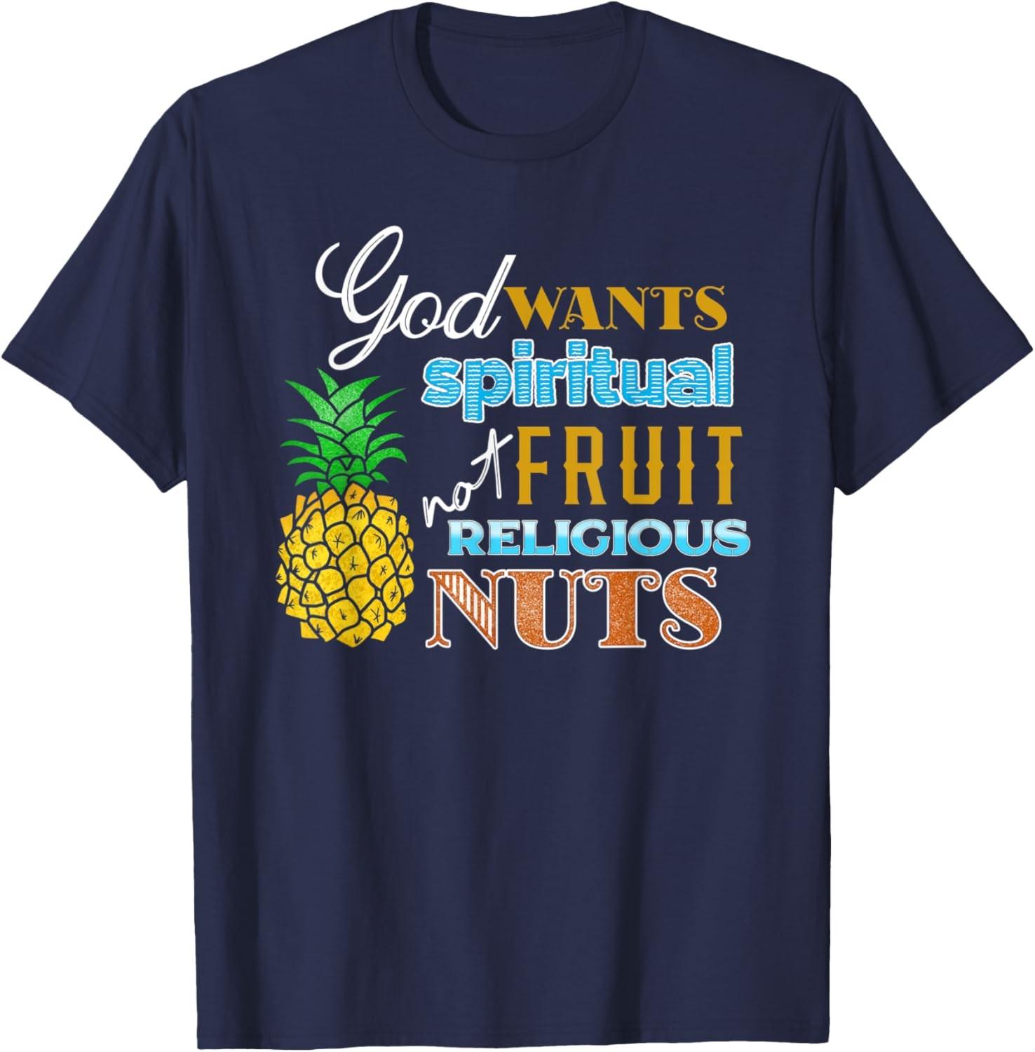 Spiritual Fruit Religious Nuts Funny Christian T-Shirt 5XL різнокольоровий
Spiritual Fruit Religious Nuts Funny Christian T-Shirt 5XL різнокольоровий