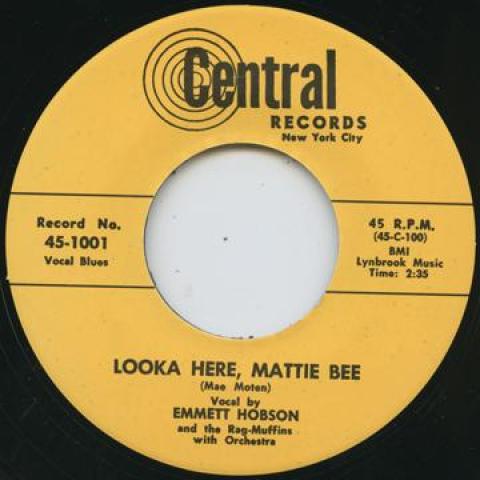 7inch Record GEORGIA LANE / EMMETT HOBSON & THE - Looka Here, Mattie Bee / Oo-Wee Mr. CENTRAL1001 Central Records 1953 UK Blues
7inch Record GEORGIA LANE / EMMETT HOBSON & THE - Looka Here, Mattie Bee / Oo-Wee Mr. CENTRAL1001 Central Records 1953 UK Blues