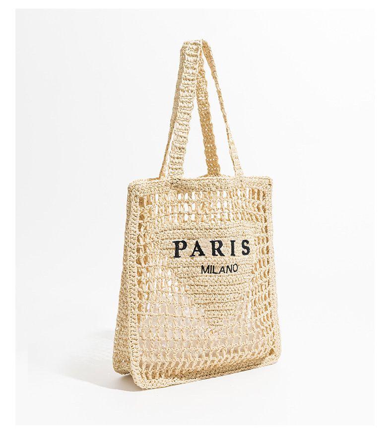 Сумки из бежевой соломы Harajuku для женщин, винтажная плетеная ажурная шикарная повседневная пляжная сумка для женщин, праздничная сумка-тоут в стиле ретро