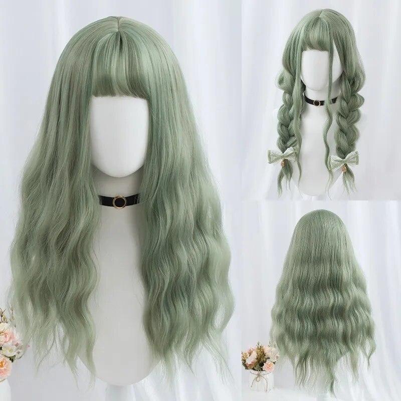 Synthetic Hair Long Wavy Purple Green Black Blue Brown Cosplay Wig with Bangs for Women
Synthetic Hair Long Wavy Purple Green Black Blue Brown Cosplay Wig with Bangs for Women