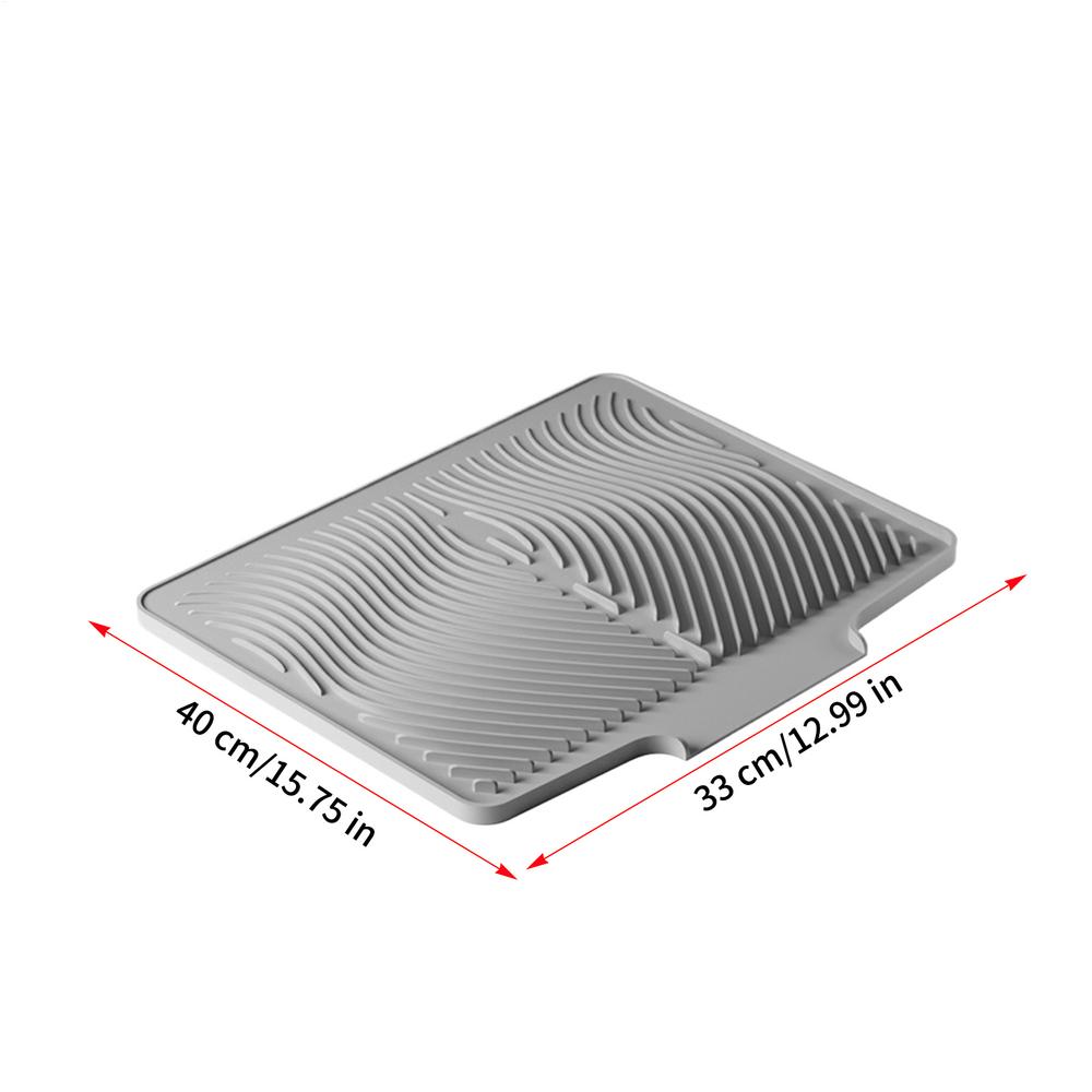 Kitchen Countertop Drain Pad 40x33cm Silicone Non-Slip Heat Resistant Pad Built-In Drainage Holes Dish Mats For Drying Dishes (Gray,40x33x1.2cm) сірий колір
Kitchen Countertop Drain Pad 40x33cm Silicone Non-Slip Heat Resistant Pad Built-In Drainage Holes Dish Mats For Drying Dishes (Gray,40x33x1.2cm) сірий колір