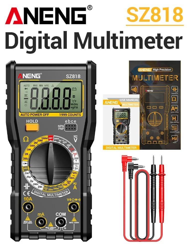 Multimeter Tester Automotive AC/DC Voltage Resistance Current Capacitor Electric Triode DetectorANENG SZ818 Intelligent Digital
Multimeter Tester Automotive AC/DC Voltage Resistance Current Capacitor Electric Triode DetectorANENG SZ818 Intelligent Digital