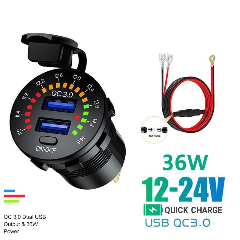 Двухпортовое автомобильное зарядное устройство QC3.0 PD USB-зарядное устройство с дисплеем напряжения Автомобильное USB-переключатель зарядного устройства для 12 В автомобиля, лодки, мотоцикла, грузовика
Двухпортовое автомобильное зарядное устройство QC3.0 PD USB-зарядное устройство с дисплеем напряжения Автомобильное USB-переключатель зарядного устройства для 12 В автомобиля, лодки, мотоцикла, грузовика