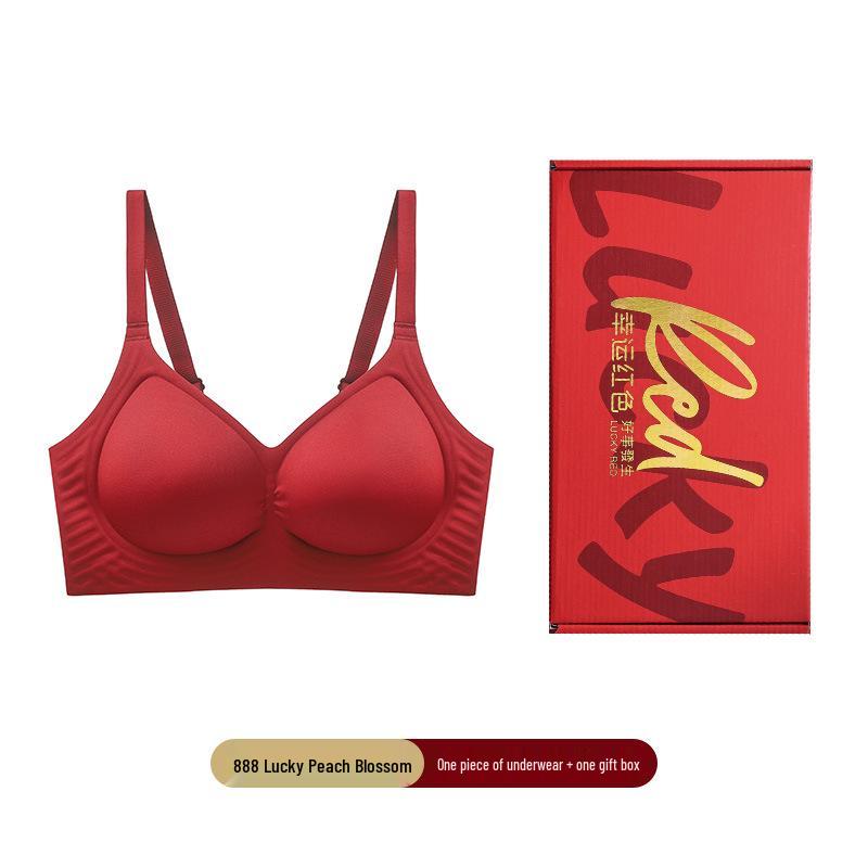 Bright Red Seamless Gathered Bra Set for Small-Chested Women, Steel-Free & Comfortable, Wedding Boxed L
Bright Red Seamless Gathered Bra Set for Small-Chested Women, Steel-Free & Comfortable, Wedding Boxed L