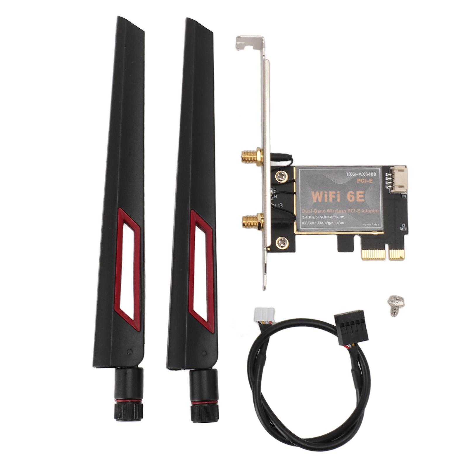 QCNFA765 Карта WiFi 6E 6000 Мбіт/с 2,4 ГГц 5 ГГц 6 ГГц Bluetooth 5.2 PCIEx1 Адаптер бездротової мережевої карти для
QCNFA765 Карта WiFi 6E 6000 Мбіт/с 2,4 ГГц 5 ГГц 6 ГГц Bluetooth 5.2 PCIEx1 Адаптер бездротової мережевої карти для