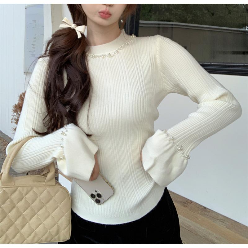 Женская трикотажная базовая рубашка с полувысоким воротником и бусинами, осенняя новинка, красивая, облегающая, с расклешенными рукавами, для ношения под одежду, осень и зима One Size абрикосовый
Женская трикотажная базовая рубашка с полувысоким воротником и бусинами, осенняя новинка, красивая, облегающая, с расклешенными рукавами, для ношения под одежду, осень и зима One Size абрикосовый