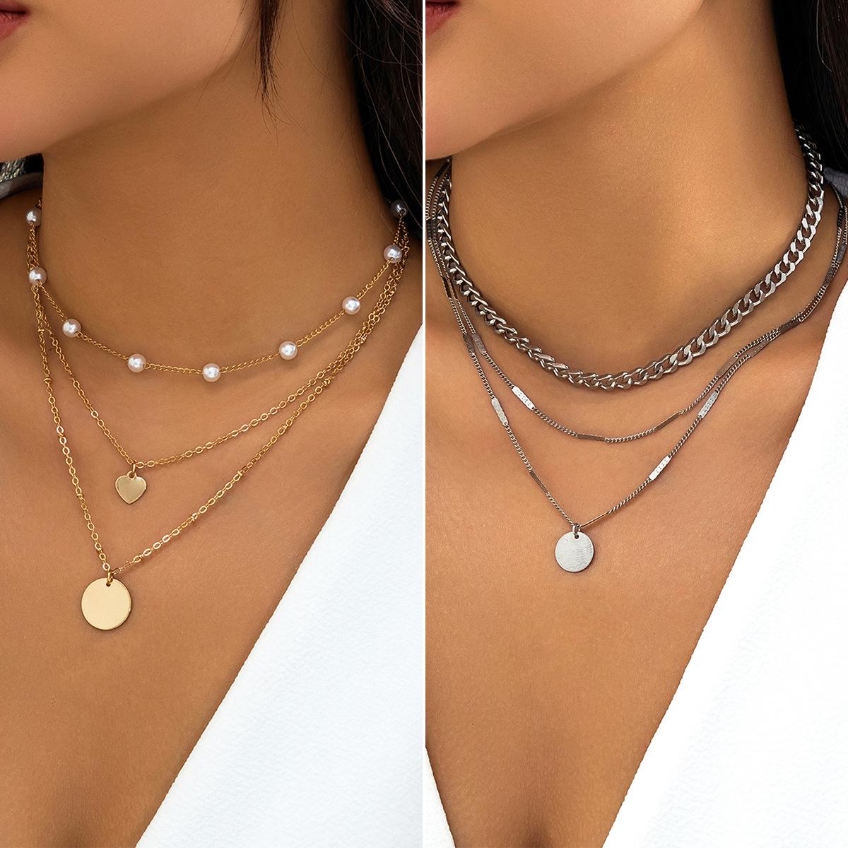 Thin chain multi-layer necklace set female, simple imitation pearl geometric disc, sweet and cold style item See details
Thin chain multi-layer necklace set female, simple imitation pearl geometric disc, sweet and cold style item See details